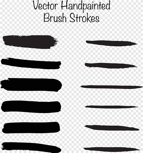 Hand Painted Brushes Strokes Collection Png Pngegg