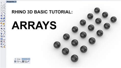 Rhino 3D Beginner Tutorial Array Basics YouTube