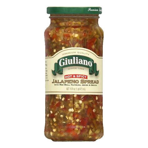 Giuliano Hot And Spicy Jalapeno Spread 16 Oz Pack Of 6