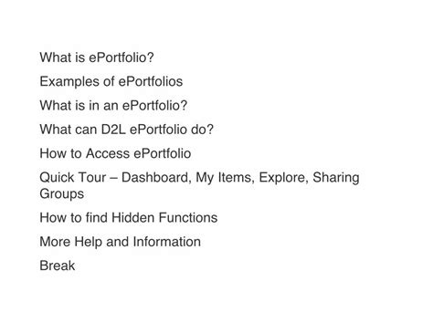 Pdf What Is Eportfolio Examples Of Eportfolios What Is In An