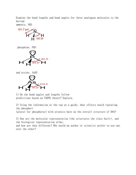 Solved Examine the bond lengths and bond angles for three | Chegg.com