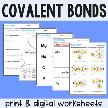 Free Printable Covalent Bonding Worksheets Worksheets Library