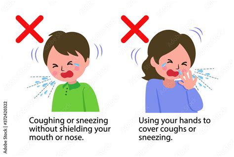 Coughing Manners Cough Etiquette Cover Your Nose And Mouth When