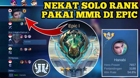 Nekat Solo Rank Di Epic First Pick Hanabi Awal Season Disitulah