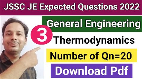 General Engineering For Jssc Je Thermodynamics Jssc Je Jssc Je