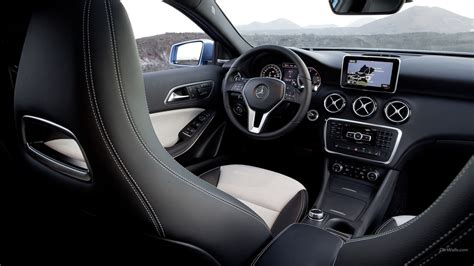 Black Car Interior Mercedes A Class Car Vehicle Car Interior Hd Wallpaper Wallpaper Flare