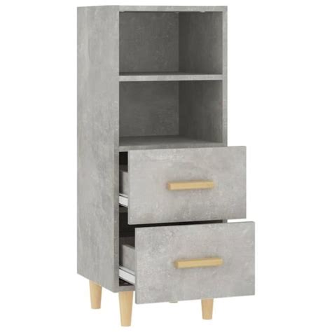 TIP Buffets bahuts Buffet Gris béton 34 5x34x90 cm Bois d