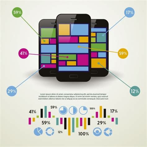 Gráficos de smartphones Vector Gratis