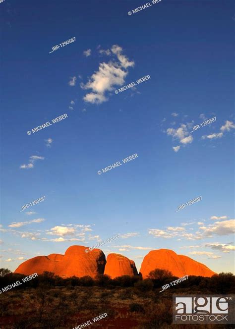 The Olgas Rock Formation At Sunset Uluru Kata Tjuta National Park