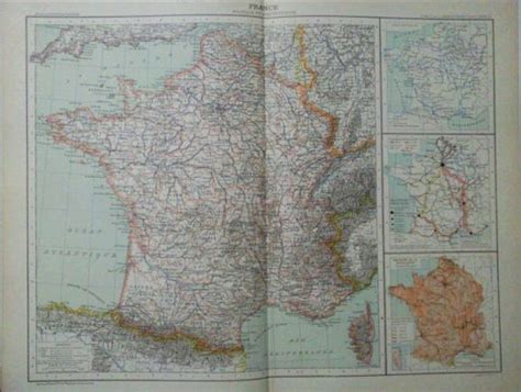 Antique French Map 1891 Large Map Of France By Reveriefrance 3000