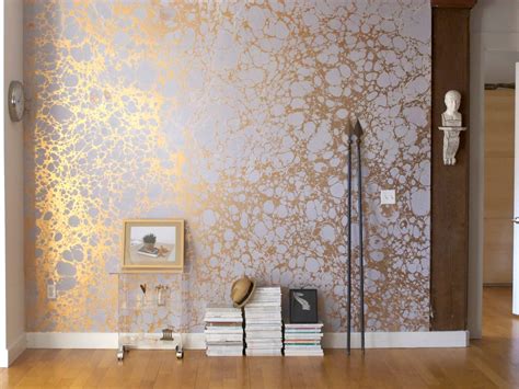 Foil Or Metallic Wallpaper To Brighten Up The Darker Room