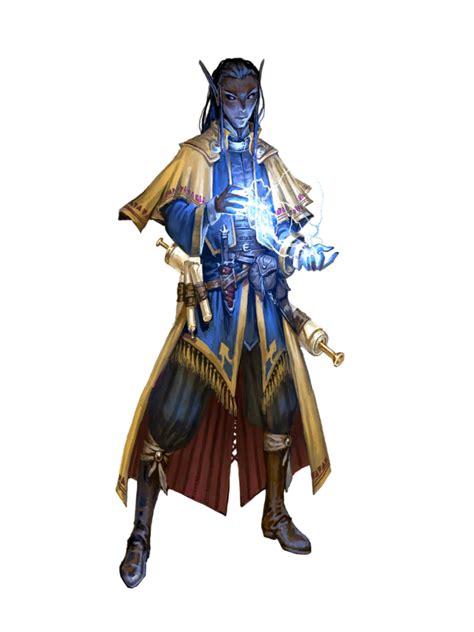 Male Elf Wizard Electric Arc Pathfinder 2E PFRPG PFSRD DND D D 3 5