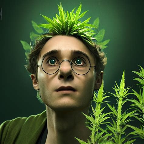 Krea Ai Harry Potter Smoking Weed And Surrounded By Green