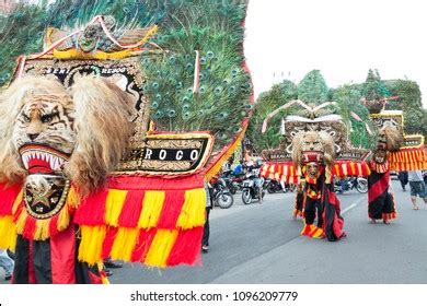 One Traditional Cultures Called Reog Ponorogo Stock Photo