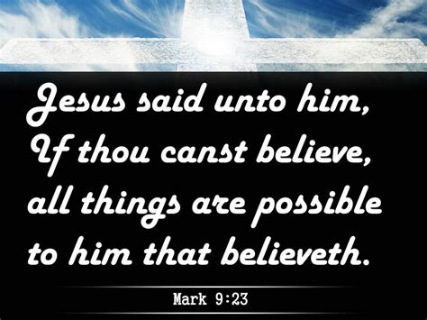 0514 Mark 923 Everything Is Possible For One Powerpoint Church Sermon