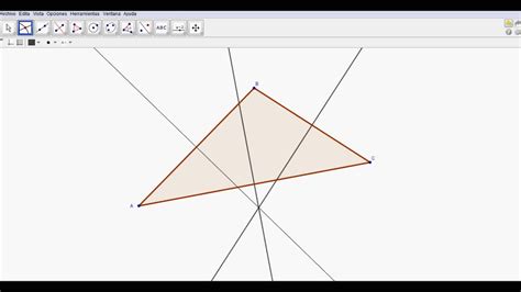 Circuncentro De Un Triángulo Usando Geogebra Youtube