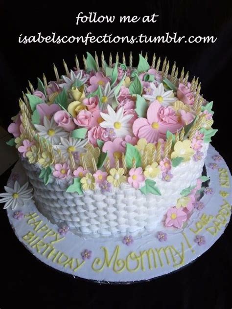 Flower Basketweave Cake Small Cake Cake Decorating Cake Decorating Tips