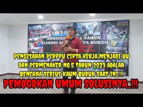 DPP KASBI Pengesahan PERPPU Jadi UU Cipker Permenaker No 5 2023