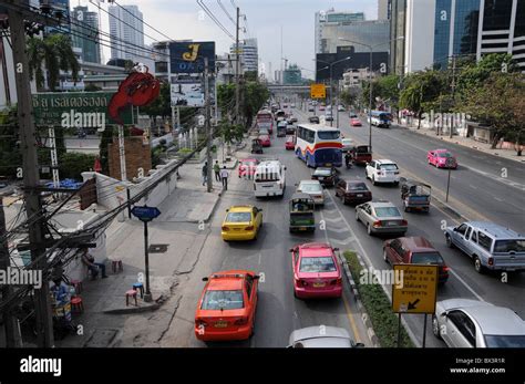 Traffic Jam In Bangkok Stock Photo Alamy