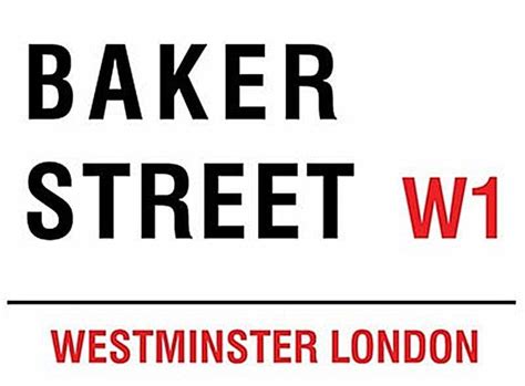 Baker Street London W1 Street Sign Sherlock Holmes Large Metal Sign Og