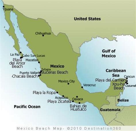 Mexico east coast map - East coast Mexico map (Central America - Americas)