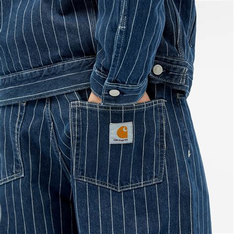 Carhartt WIP Orlean Stripe Denim Pant Blue White Stripe END