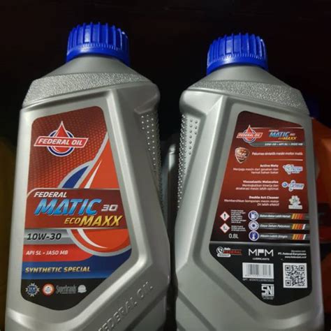 Jual Oli Federal Matic Eco Maxx Botol Abu W Jaso Mb Motor Matic