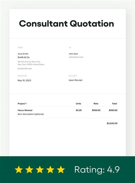 Free Consultant Quotation Template FREE 2024 Updated Bonsai