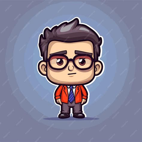 Premium Vector Young Business Man Cartoon Mascot Character Cartoon Icon Concept