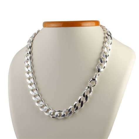 mens silver chain necklace 30 inch - Analisa Beckman