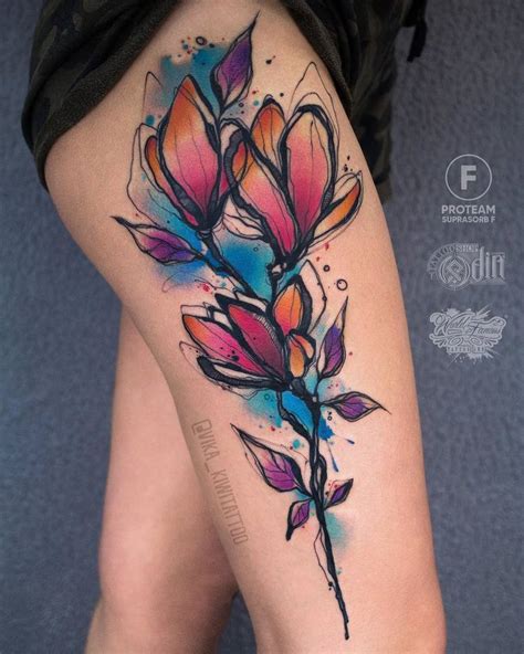 Magnolia Watercolor Tattoo at PaintingValley.com | Explore collection ...