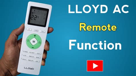 Lloyd Ac Remote Function Lloyd Ac Remote Setting Youtube