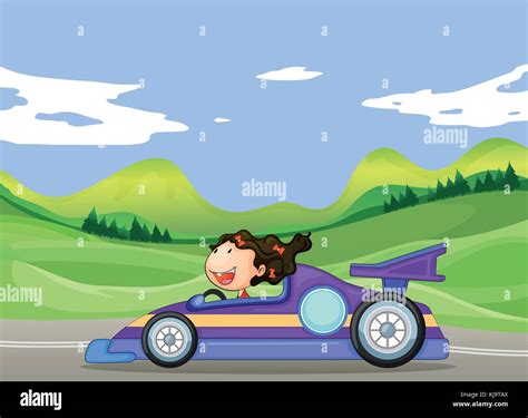 Girl Race Car Driver Clip Art