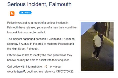 Devon Cornwall Police On Twitter Police Investigating A Report Of A