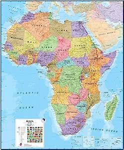 Gifts Delight Laminated 24x28 Poster Political Map Africa Wall Map