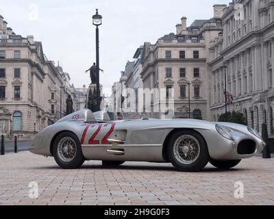 Sir Stirling Moss Driving the 1955 Mille Miglia Winning Mercedes SLR ...