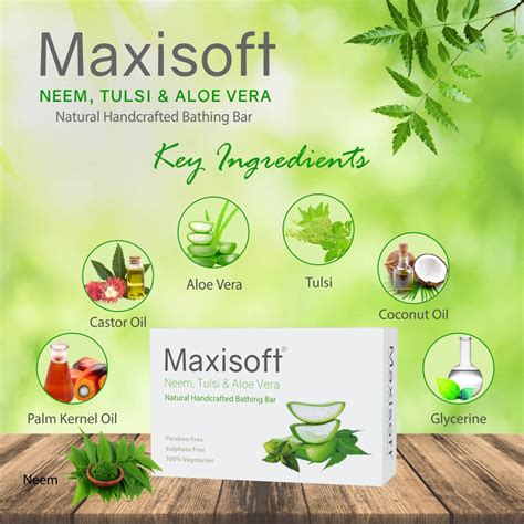 Maxisoft Neem Tulsi Aloe Vera Soap 100 Gm Maxisoft