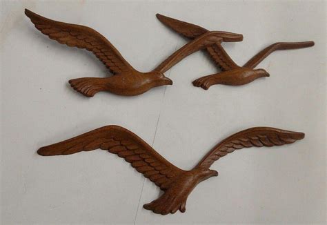 Vintage Homco Flying Birds Seagulls Wall Decor Plastic