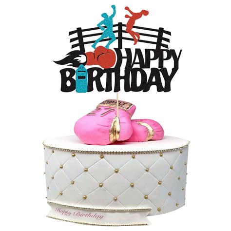 Buy Gyufise 1 Pack Boxing Cake Topper Boxing Decorations Bout Pugilist