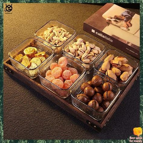 Bekas Kuih Raya Set Balang Kuih Raya Kedap Udara Light Luxury Gold