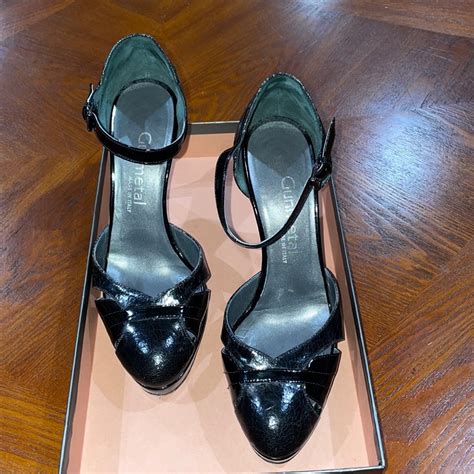 Black Patent Leather High Heel Sandals Gem