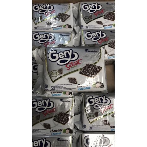 Jual Gery Saluut Malkist Chocolate Coconut 105g 105gr Coklat Kelapa Dus