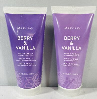 Mary Kay Berry Vanilla Scented Shower Gel Lotion Set 6 7 FL OZ