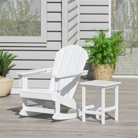 Westintrends Malibu 2 Piece Outdoor Rocking Chair Set All Weather Poly