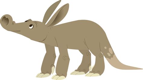 Brown Aardvark Vector Animal Art Graphic Free Png