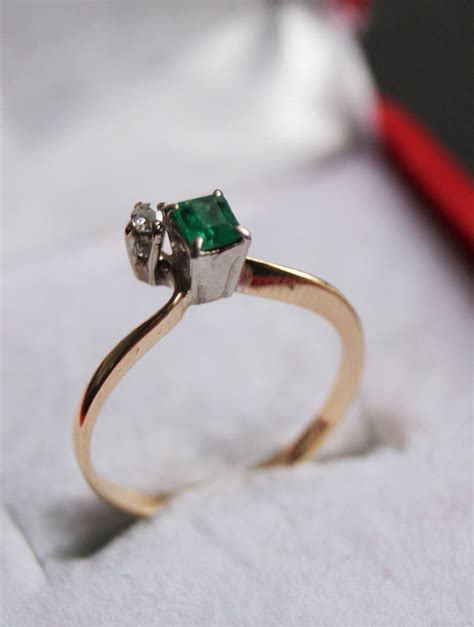 Gr E Echter Kolumbianischer Smaragd Ring K Gold Gr E Etsy De