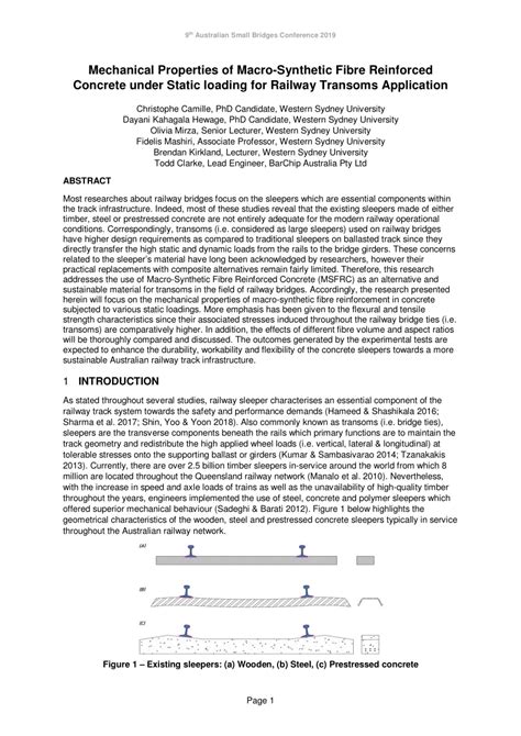 Pdf Mechanical Properties Of Macro Synthetic Fibre Reinforced