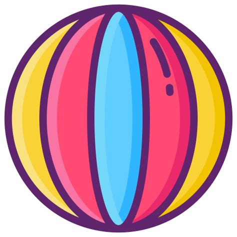 Beach Ball Flaticons Lineal Color Icon