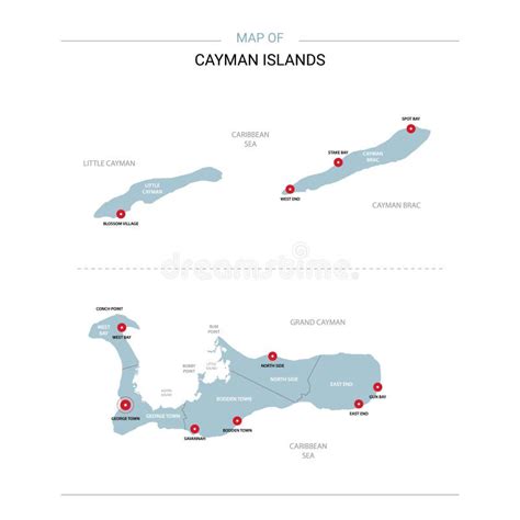 Cayman Islands Vector Map Stock Vector Illustration Of Atlas