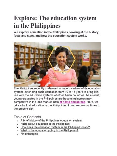 An In Depth Exploration Of The Evolution And Current State Of Education In The Philippines Pdf